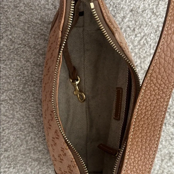 Dooney & Bourke Tan Monogram Shoulder Bag - Picture 5 of 7